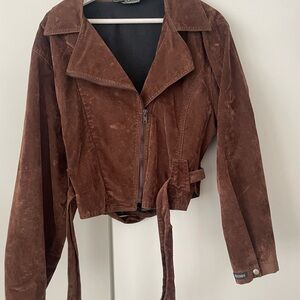 Rockies Brown Suede Moto Jacket